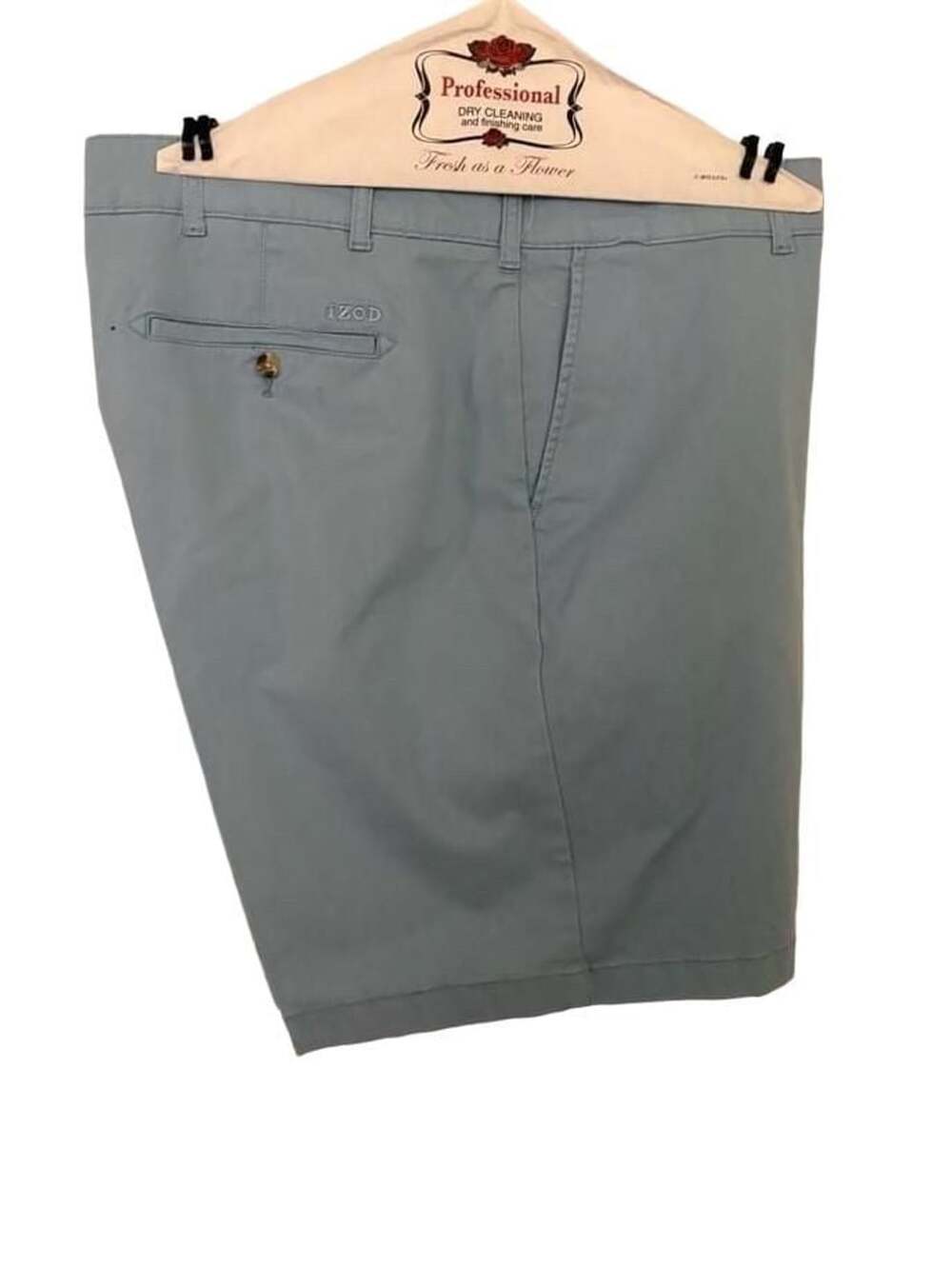 IZOD Saltwater Stretch Shorts Size 44 Light Blue Chino